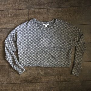 LNA Scarlet Checkered Sweater